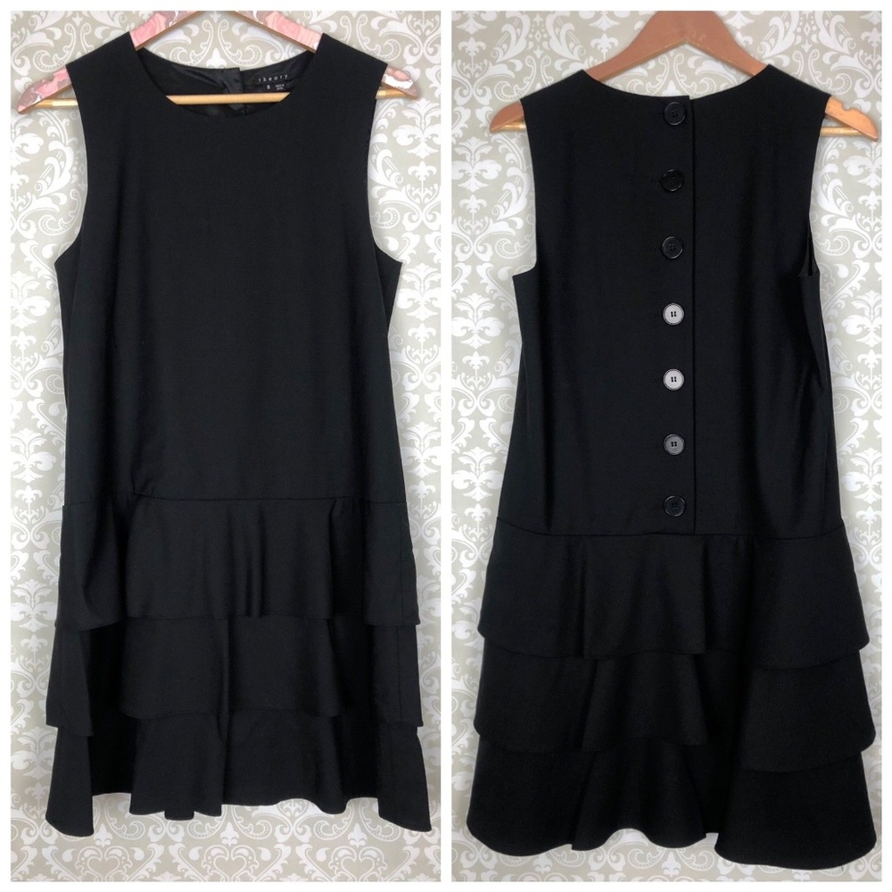 Theory Selma Ruffle Tiered Drop Waist Dress